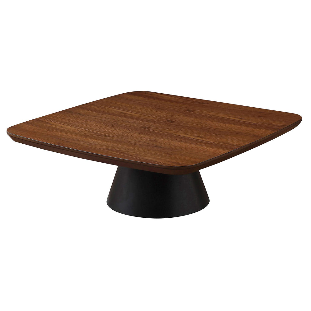 Juego de mesa de centro de 2 piezas Eason en nogal y negro