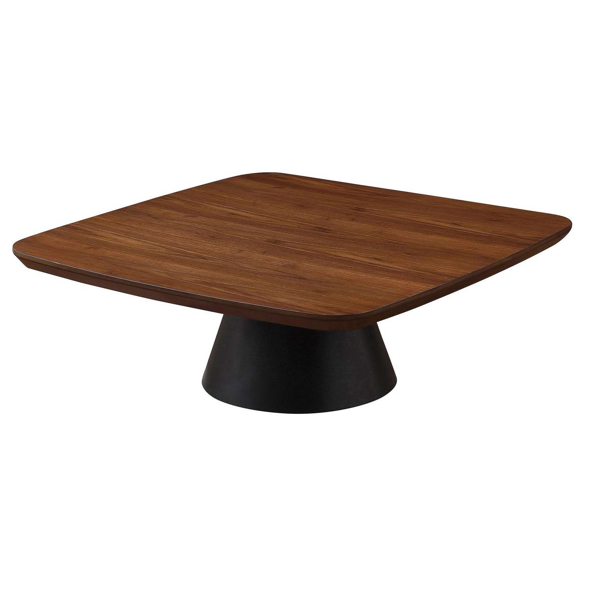 Juego de mesa de centro de 2 piezas Eason en nogal y negro