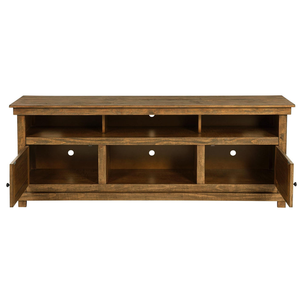 Consola multimedia Payne para TV de 70 pulgadas en marrón desgastado