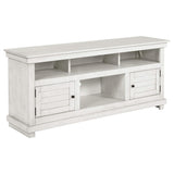 Consola multimedia Payne para TV de 60 pulgadas en blanco desgastado