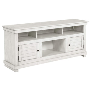 Consola multimedia Payne para TV de 60 pulgadas en blanco desgastado