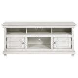 Consola multimedia Payne para TV de 60 pulgadas en blanco desgastado