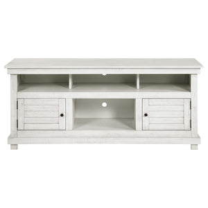 Consola multimedia Payne para TV de 60 pulgadas en blanco desgastado
