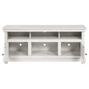 Consola multimedia Payne para TV de 60 pulgadas en blanco desgastado