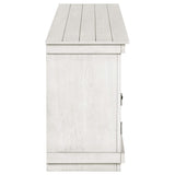 Consola multimedia Payne para TV de 60 pulgadas en blanco desgastado