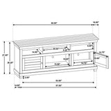 Consola multimedia Payne para TV de 60 pulgadas en blanco desgastado