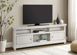 Consola multimedia Payne para TV de 70 pulgadas, color blanco envejecido