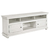 Consola multimedia Payne para TV de 70 pulgadas, color blanco envejecido