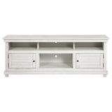 Consola multimedia Payne para TV de 70 pulgadas, color blanco envejecido