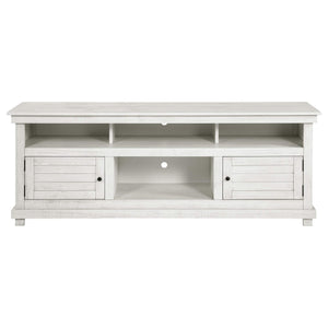 Consola multimedia Payne para TV de 70 pulgadas, color blanco envejecido