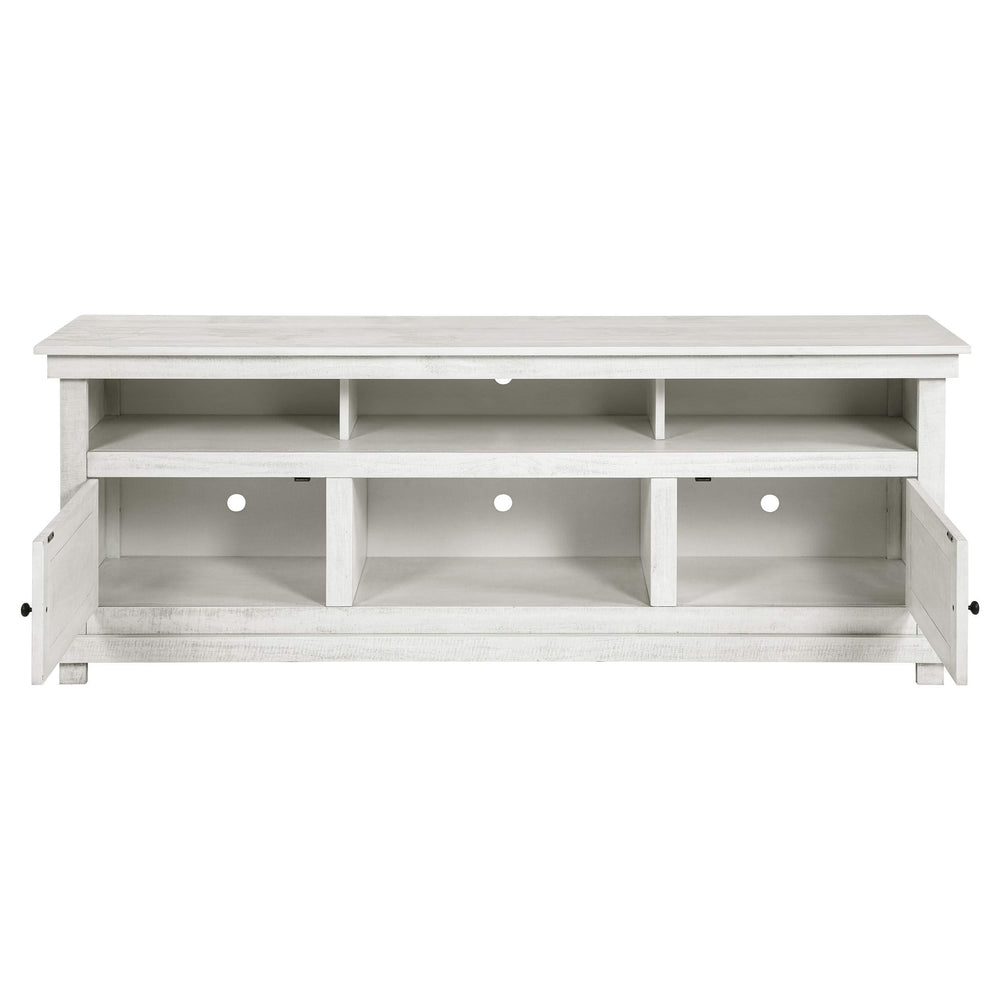 Consola multimedia Payne para TV de 70 pulgadas, color blanco envejecido