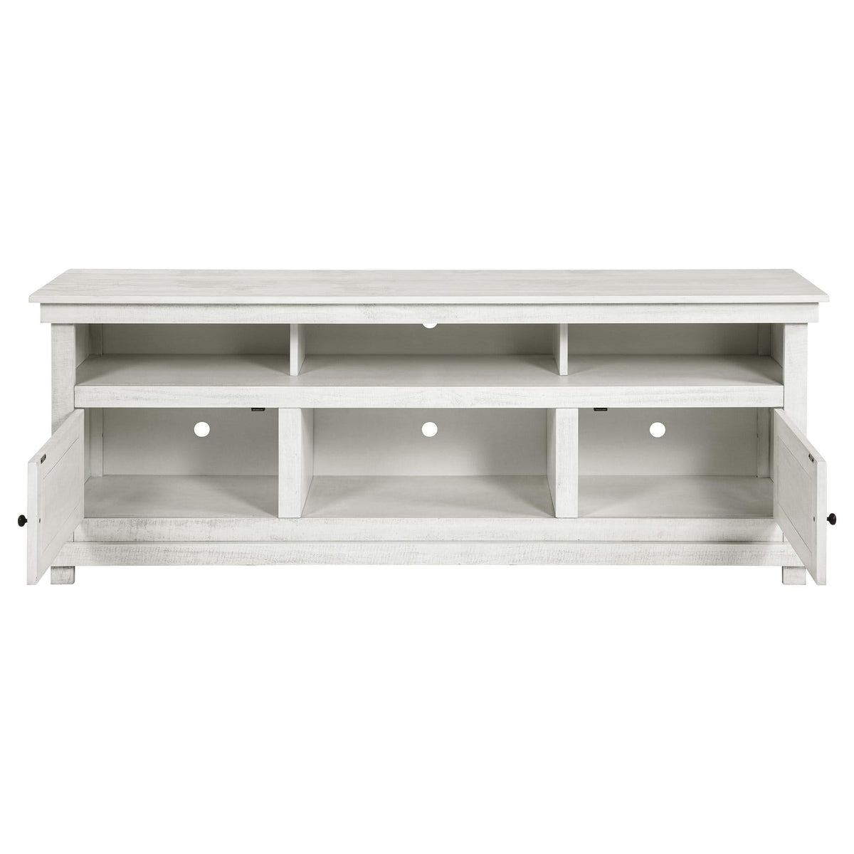 Consola multimedia Payne para TV de 70 pulgadas, color blanco envejecido