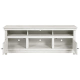 Consola multimedia Payne para TV de 70 pulgadas, color blanco envejecido