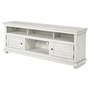 Consola multimedia Payne para TV de 70 pulgadas, color blanco envejecido