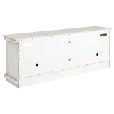 Consola multimedia Payne para TV de 70 pulgadas, color blanco envejecido