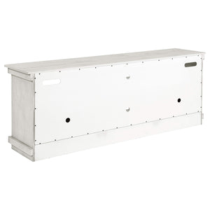 Consola multimedia Payne para TV de 70 pulgadas, color blanco envejecido