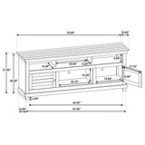 Consola multimedia Payne para TV de 70 pulgadas, color blanco envejecido