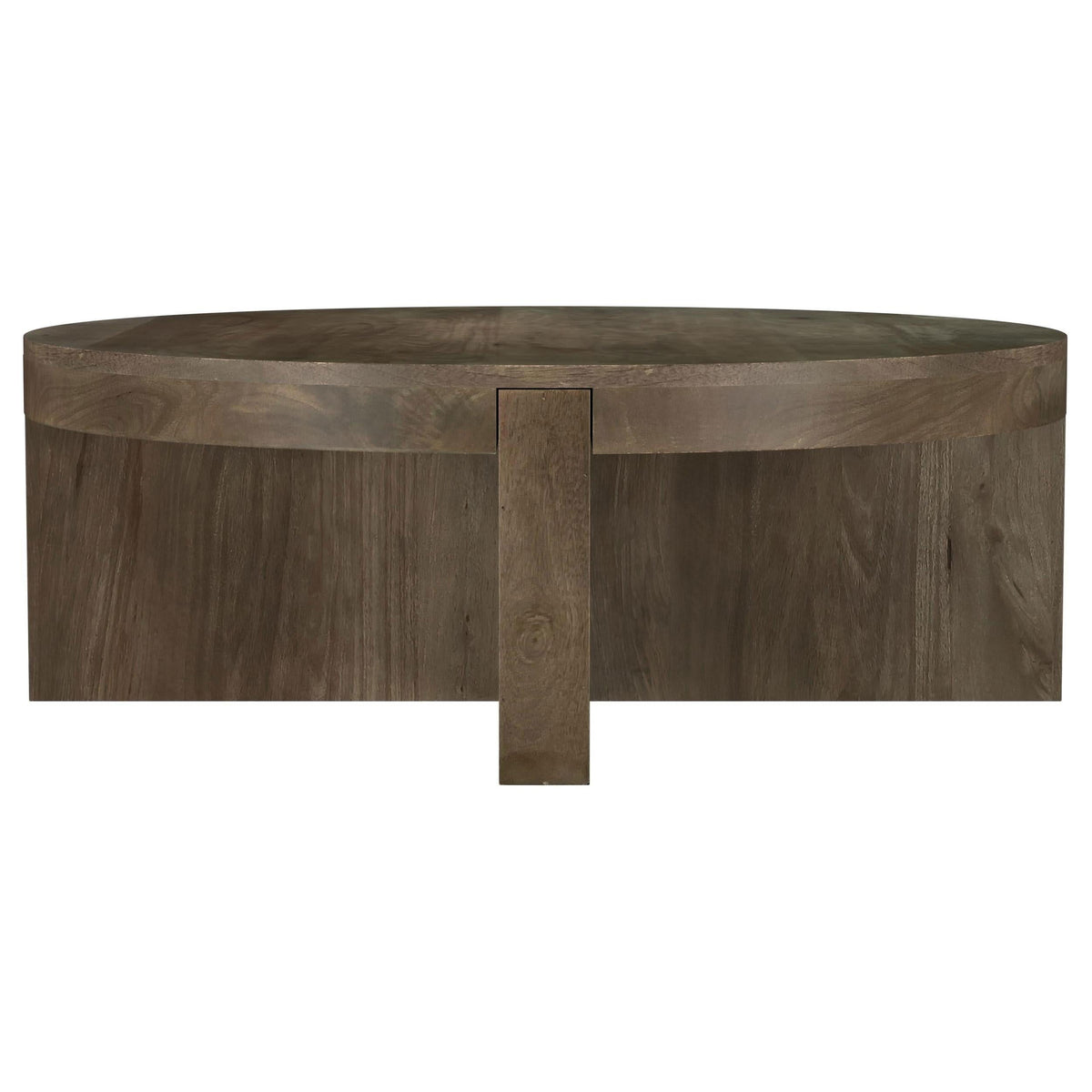 Juego de mesa de centro y auxiliar de madera maciza Kinkaid de 3 piezas, color marrón