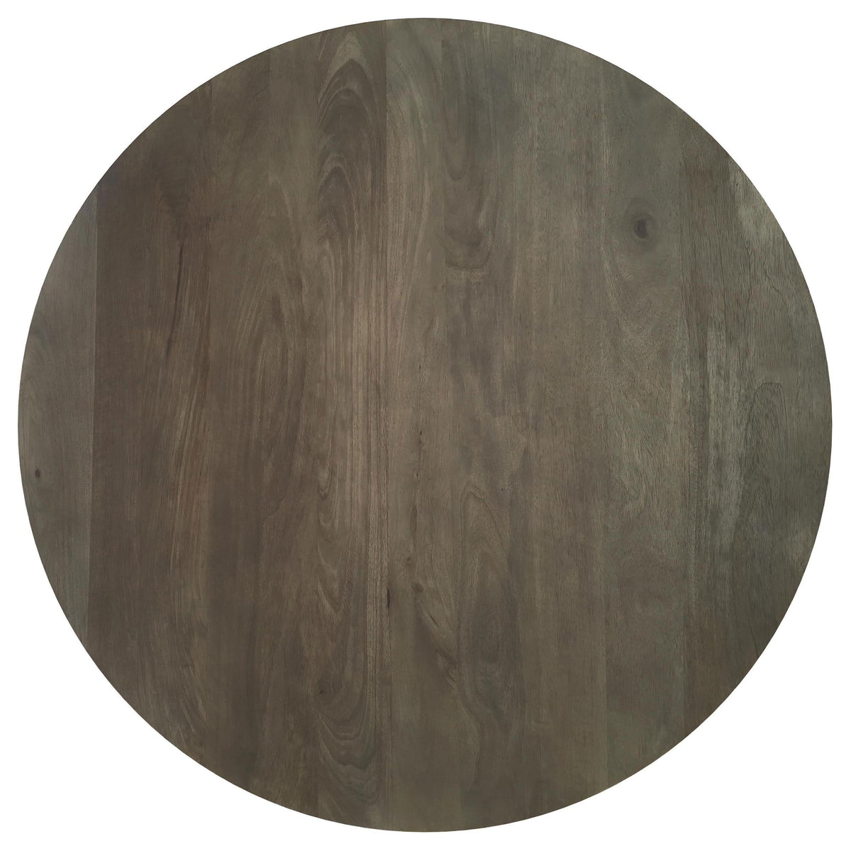Mesa de centro redonda Kinkaid de madera maciza de mango marrón
