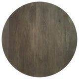Mesa de centro redonda Kinkaid de madera maciza de mango marrón