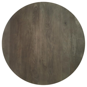 Mesa de centro redonda Kinkaid de madera maciza de mango marrón