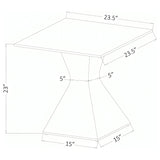 Mesa auxiliar Jenny Glass Top de acero inoxidable cromada