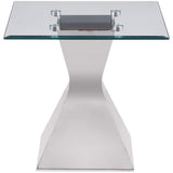 Jenny 2-piece Rectangular Coffee and End Table Set Chrome