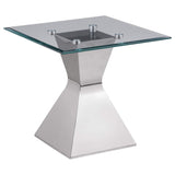 Juego de mesa de centro y auxiliar rectangular Jenny de 3 piezas, cromado