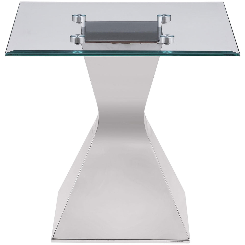Juego de mesa de centro y auxiliar rectangular Jenny de 3 piezas, cromado