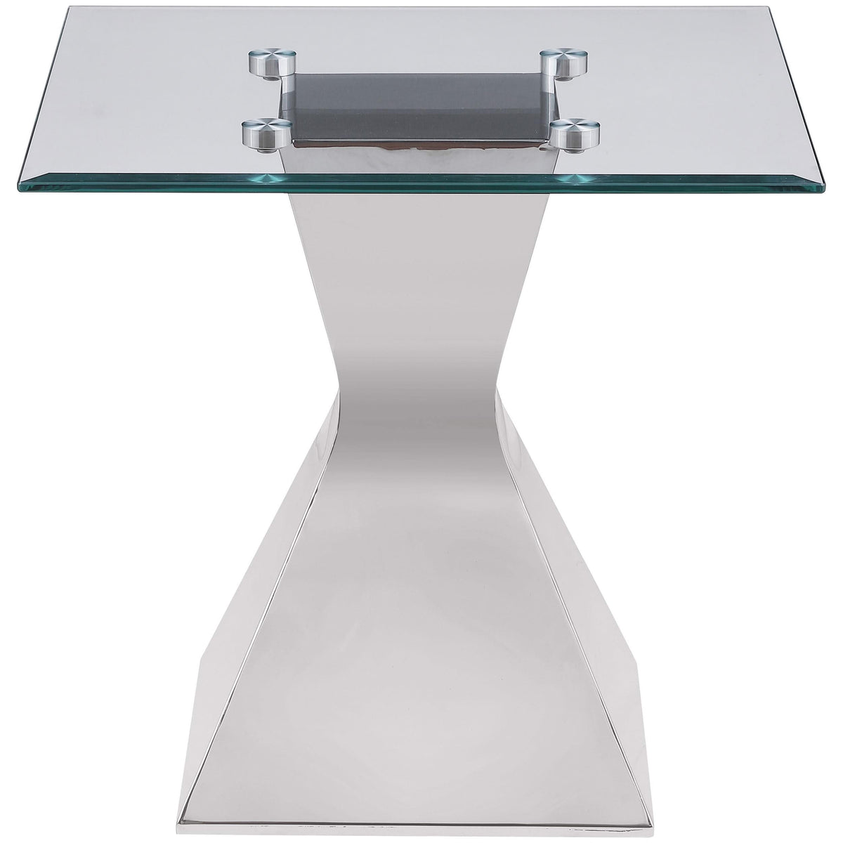 Juego de mesa de centro y auxiliar rectangular Jenny de 3 piezas, cromado