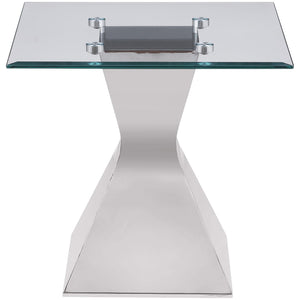 Juego de mesa de centro y auxiliar rectangular Jenny de 3 piezas, cromado