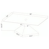Mesa de centro Jenny Glass Top de acero inoxidable cromada