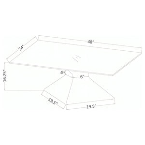Mesa de centro Jenny Glass Top de acero inoxidable cromada
