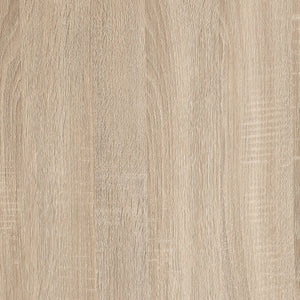 Mesa auxiliar redonda de madera de ingeniería Fowler de 1 estante, color natural