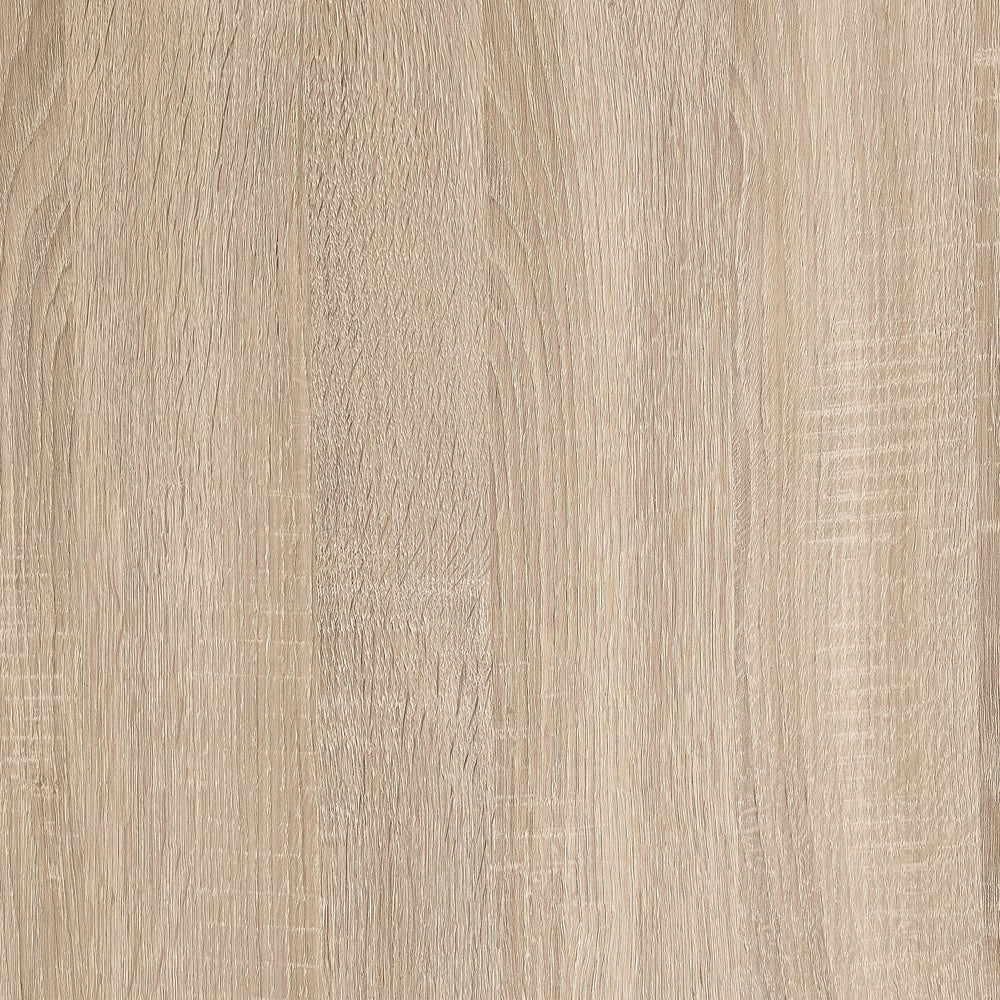 Mesa de centro redonda de madera de ingeniería Fowler de 1 estante, color natural