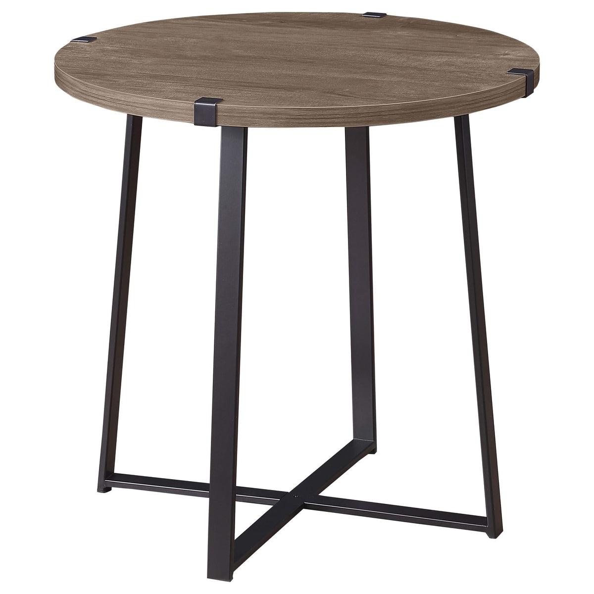 Mesa auxiliar redonda de madera de ingeniería Marcus en marrón claro