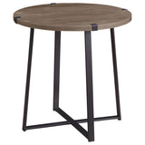 Mesa auxiliar redonda de madera de ingeniería Marcus en marrón claro