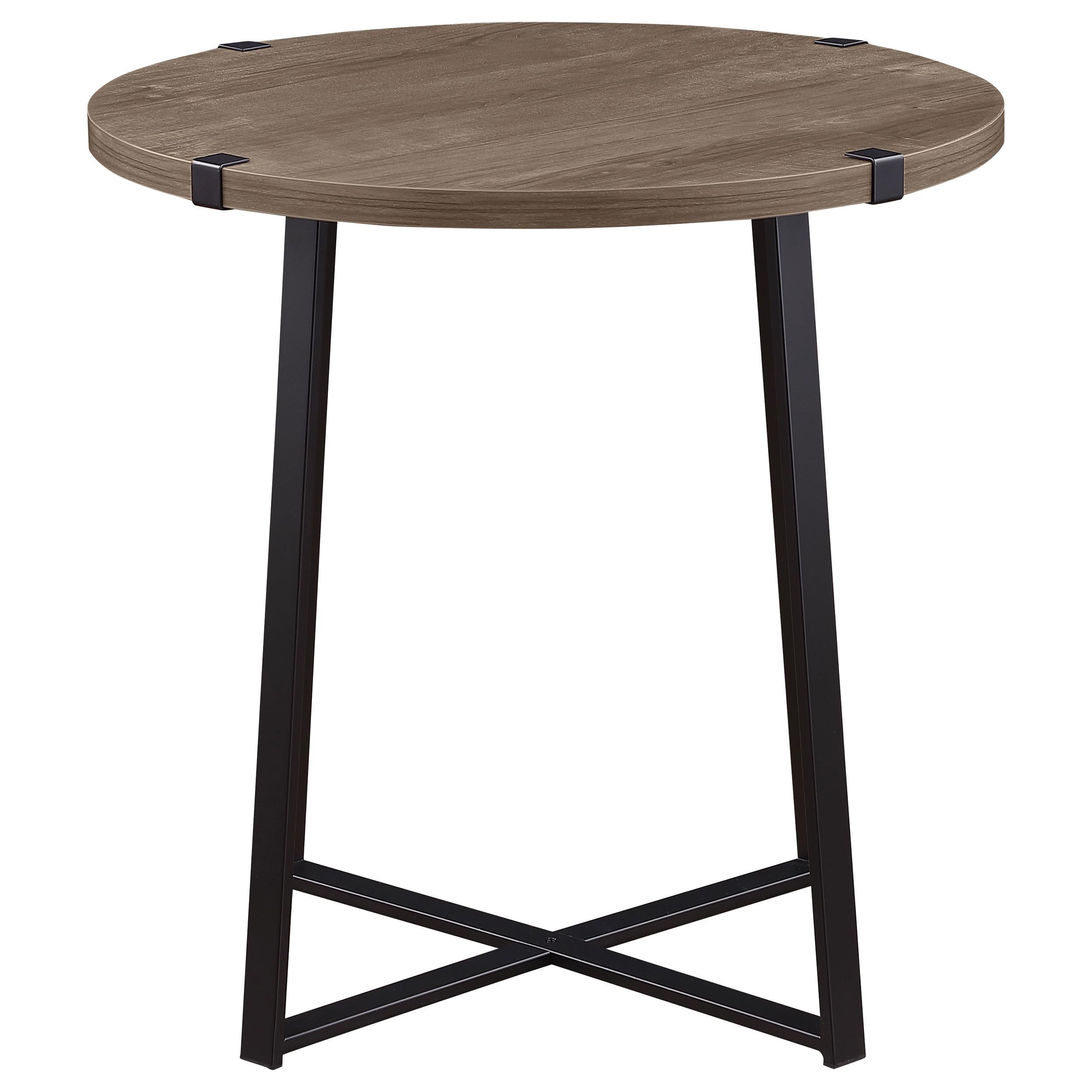 Marcus 3-piece Round Coffee and End Table Set Light Brown