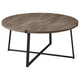 Mesa de centro redonda de madera de ingeniería Marcus marrón claro