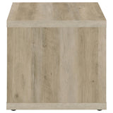 Mesa auxiliar Frisco Square de madera de ingeniería, pino envejecido