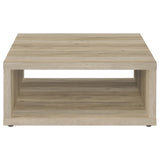 Juego de mesa de centro y auxiliar Frisco de 2 piezas, pino envejecido