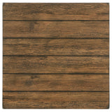 Mesa auxiliar de madera Payne con 1 cajón y estante, color marrón envejecido
