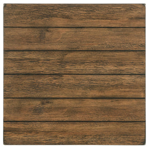 Mesa auxiliar de madera Payne con 1 cajón y estante, color marrón envejecido
