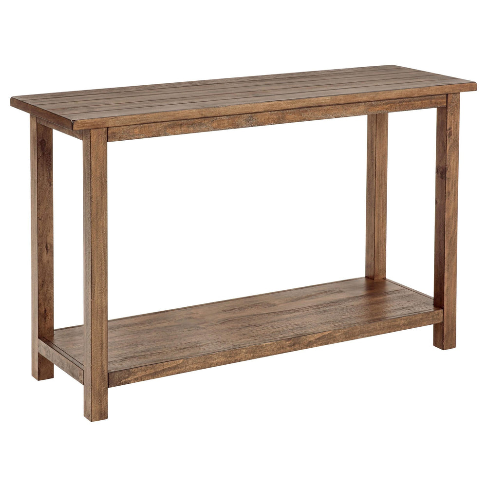 Consola de sofá de entrada de madera Payne en marrón envejecido