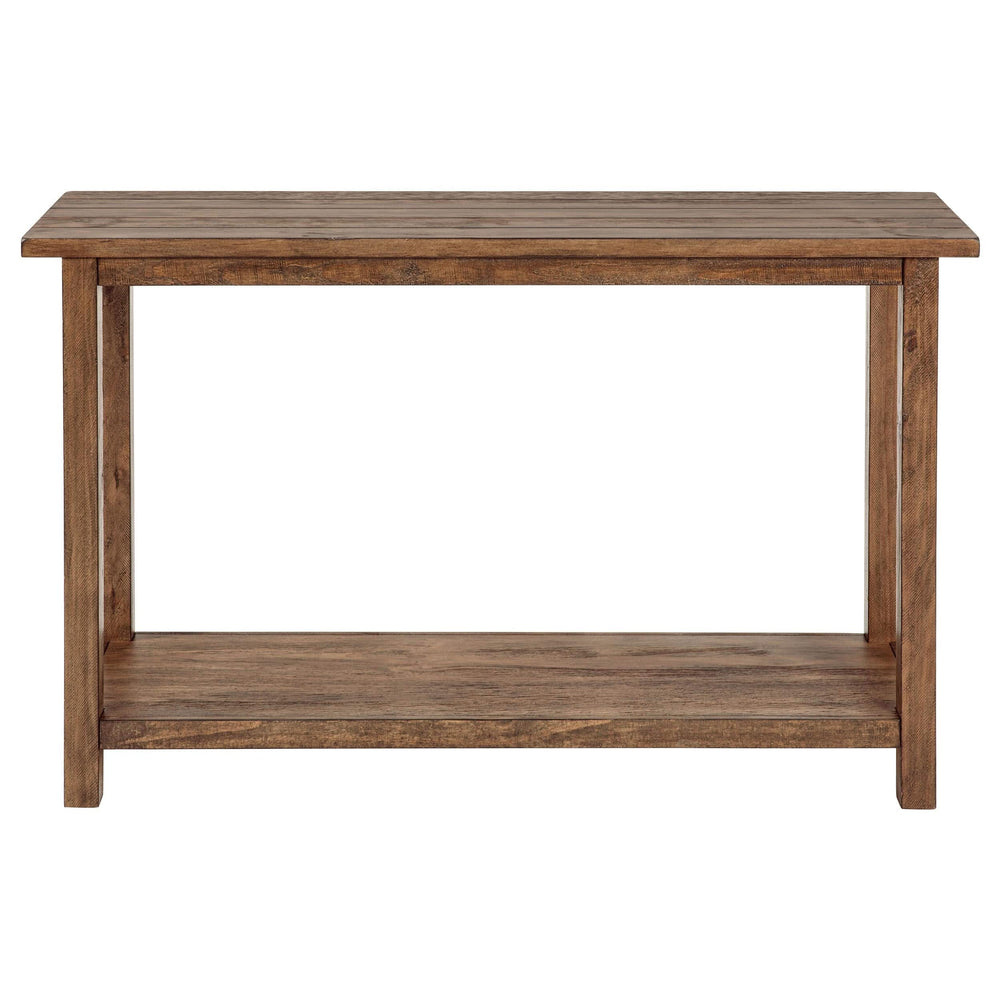 Consola de sofá de entrada de madera Payne en marrón envejecido