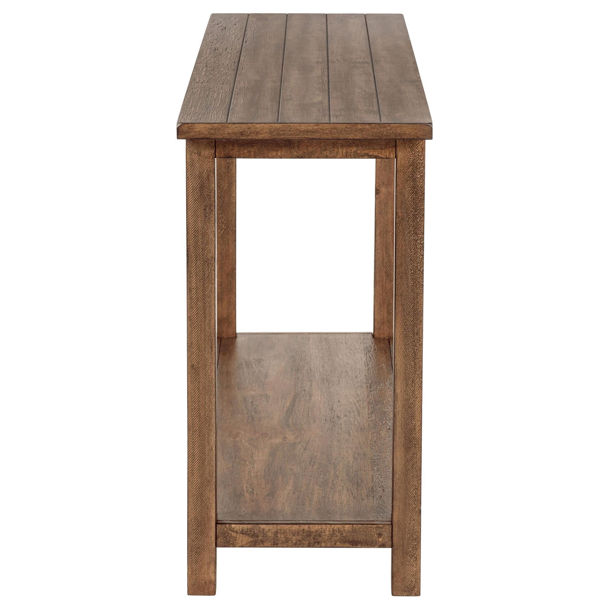 Consola de sofá de entrada de madera Payne en marrón envejecido