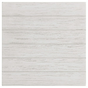 Mesa auxiliar de madera Payne con 1 cajón y estante, color blanco envejecido