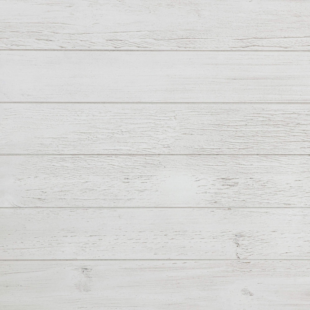 Mesa auxiliar de madera Payne con 1 cajón y estante, color blanco envejecido