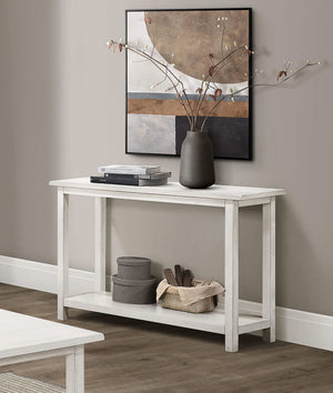 Consola de sofá para entrada de madera Payne en blanco