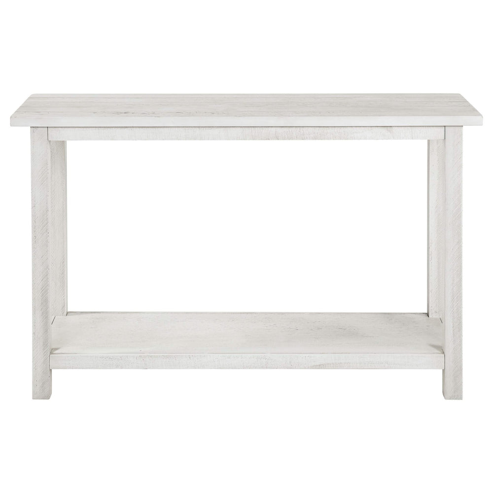 Consola de sofá para entrada de madera Payne en blanco